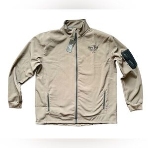 Hard Rock Cafe Men's Tan Jacket NWT - size 5XL